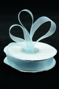 Organza Ribbon , Light Blue, 5/8 Inch x 25 Yards (1 Spool) SALE ITEM